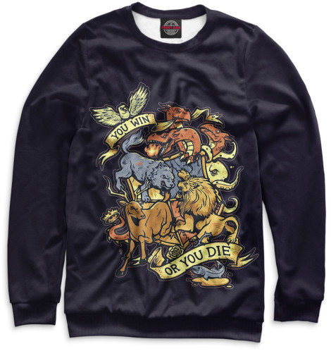 

Свитшоты Print Bar, Белый, Игра Престолов