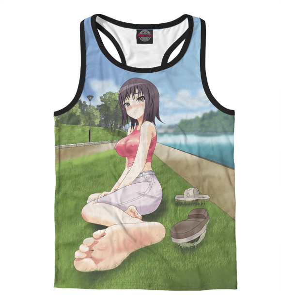 Мужская майка-борцовка с изображением Индекс Хентай цвета Белый