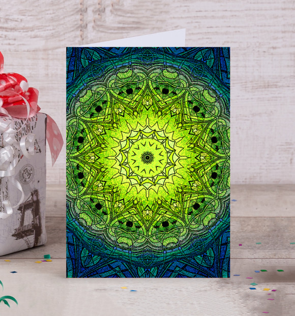 Открытка с изображением Mandala цвета Белый