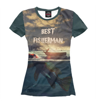 Женская футболка Лучший рыбак