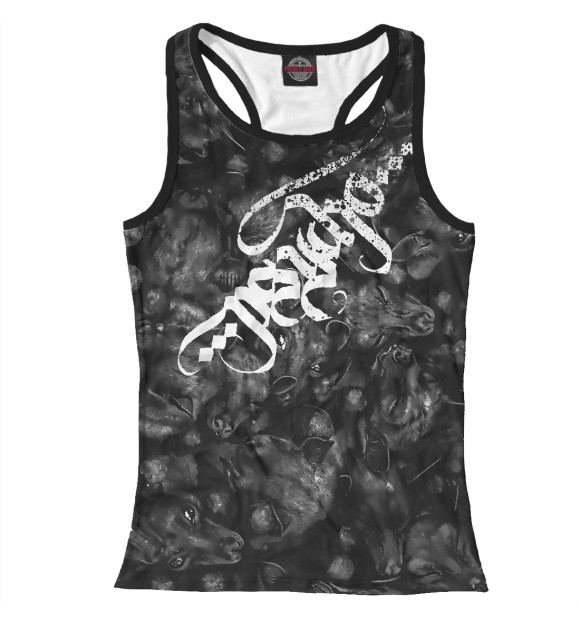 Женская майка-борцовка с изображением psycho цвета Белый