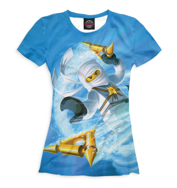 Женская футболка с изображением Ninjago цвета Белый