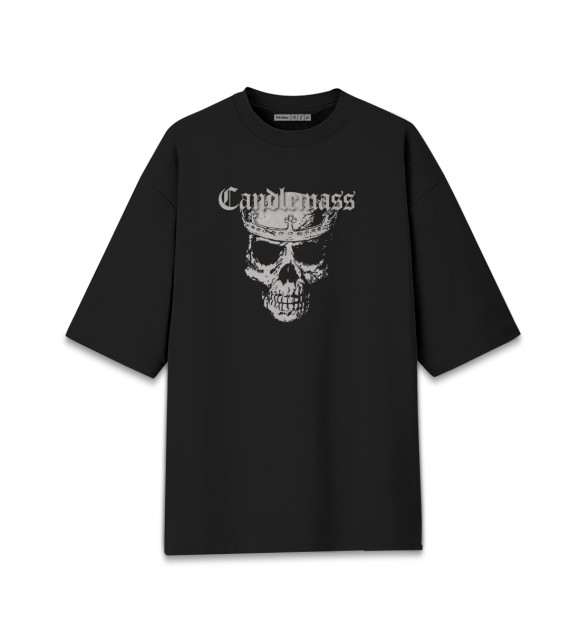 Женская футболка оверсайз с притом Candlemass цвета Черный Женская футболка оверсайз с изображением Candlemass цвета Черный