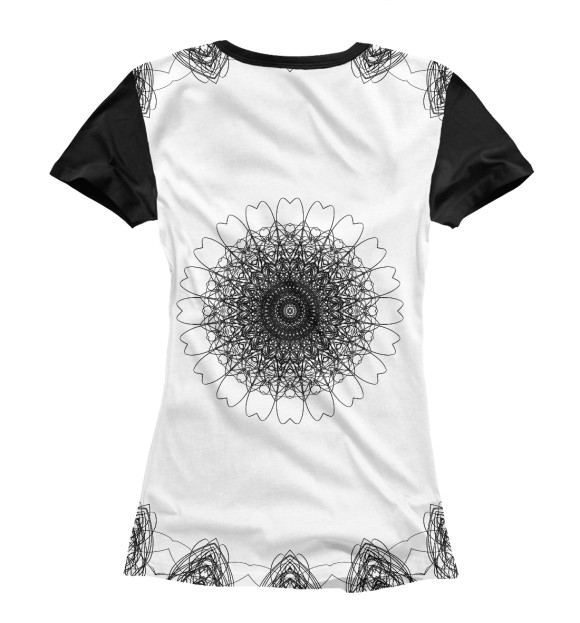 Женская футболка с изображением Mandala цвета Белый