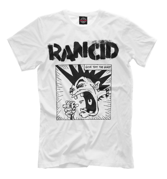 Футболка для мальчиков с изображением Rancid цвета Молочно-белый