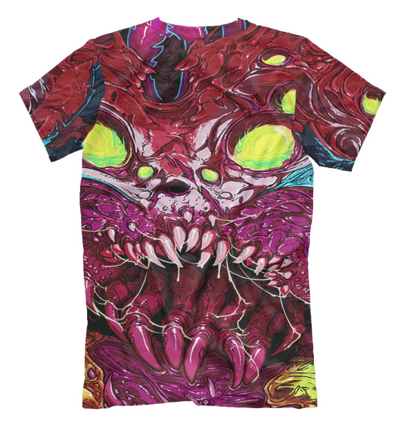 Мужская футболка с изображением CS GO:Hyper Beast цвета Белый