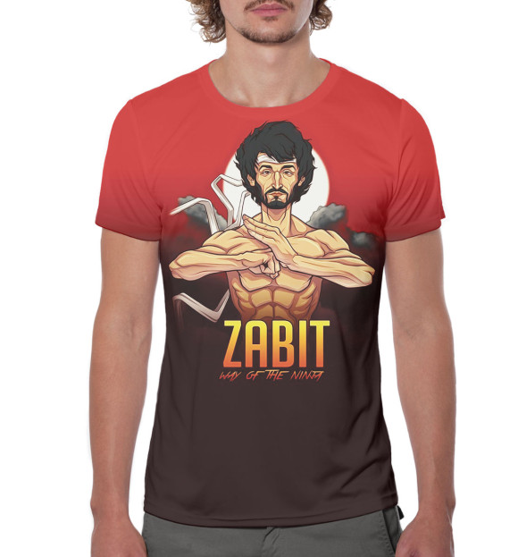 Мужская футболка с изображением Забит Магомедшарипов цвета Белый