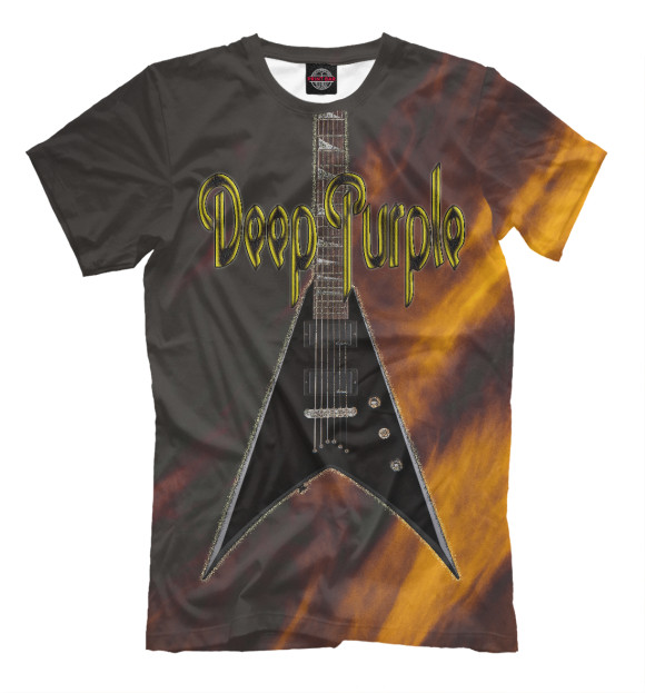 Мужская футболка с изображением Группа Deep Purple цвета Белый