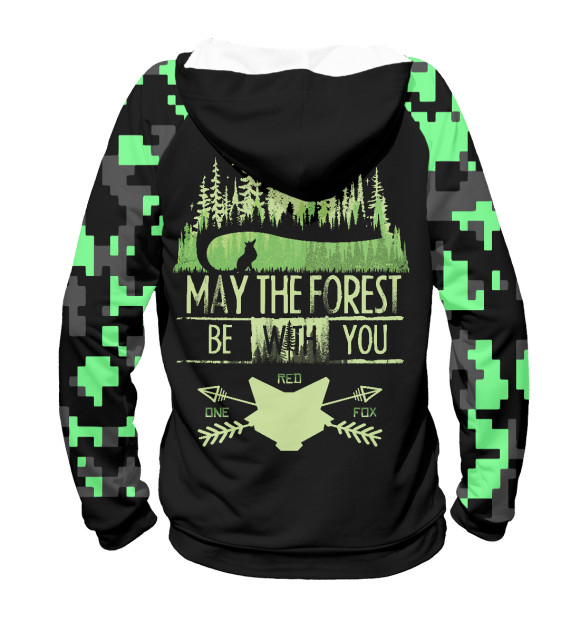 Мужское худи с изображением Forest цвета Белый