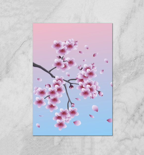 Плакат с изображением Spring цвета Белый