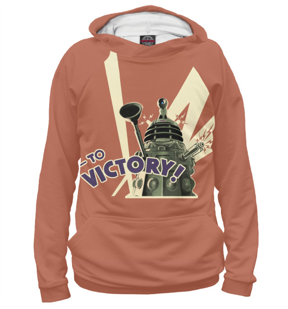 Мужское худи с изображением Далек цвета Белый