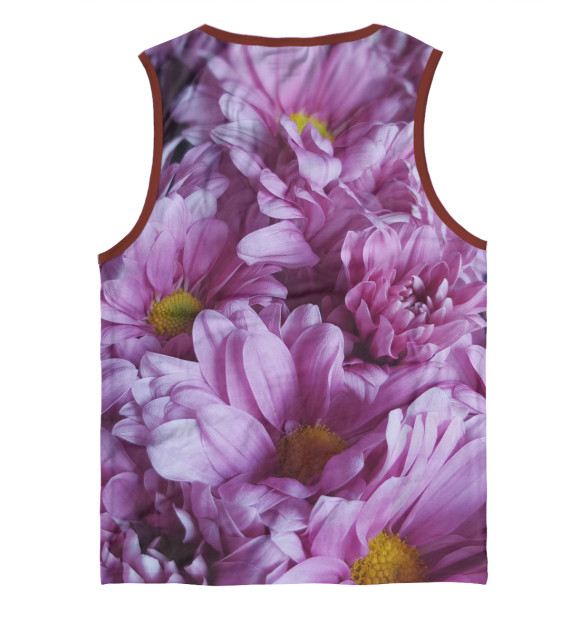 Мужская майка с изображением Сиреневый букет цветов цвета Белый