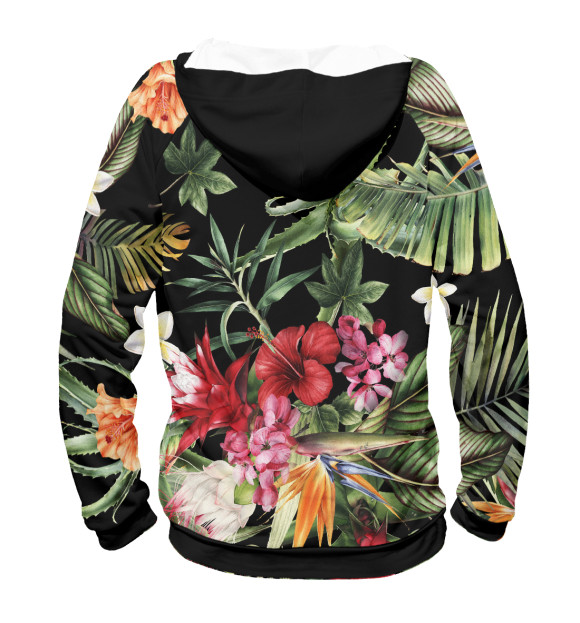 Женское худи с изображением VANS Tropical цвета Белый
