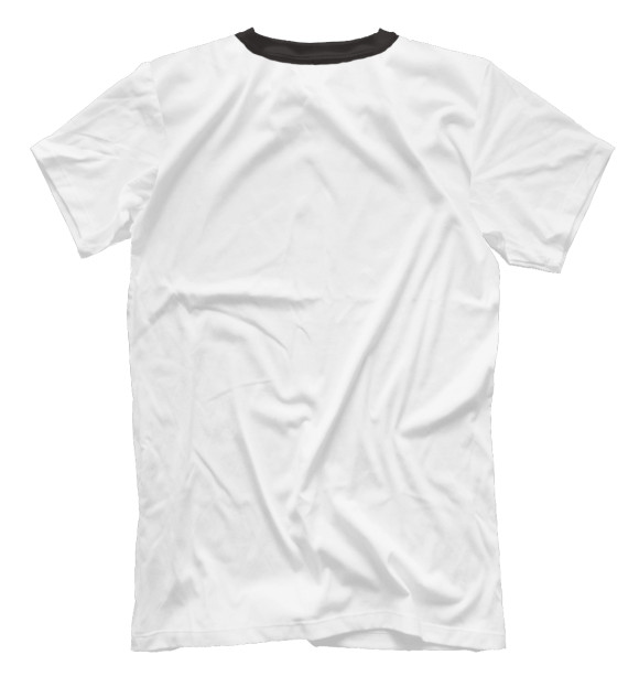 Мужская футболка с изображением Черный Дракон цвета Белый
