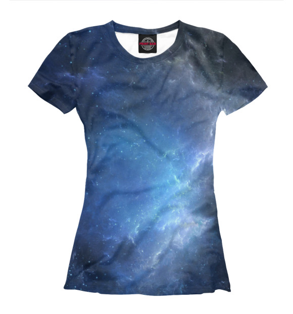 Женская футболка с изображением Космос цвета Белый