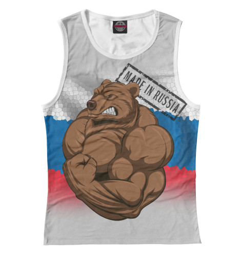 

Майки Print Bar, Белый, Медведь