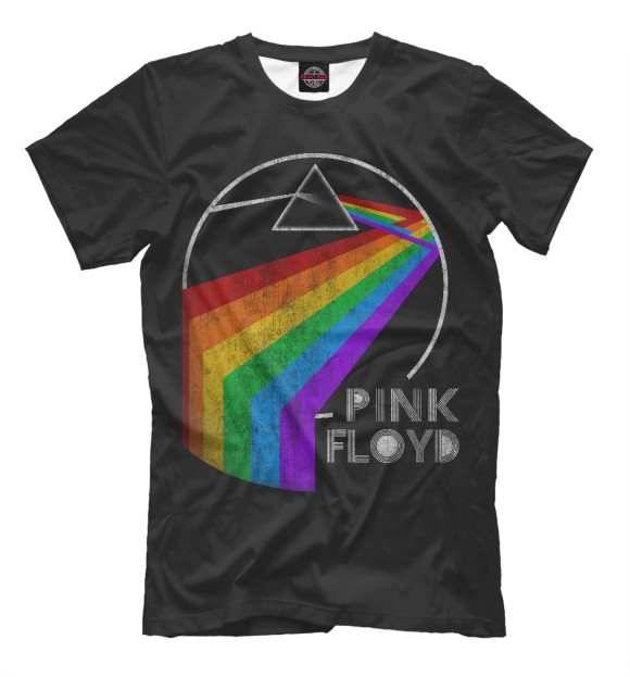 Мужская футболка с изображением Pink Floyd цвета Черный