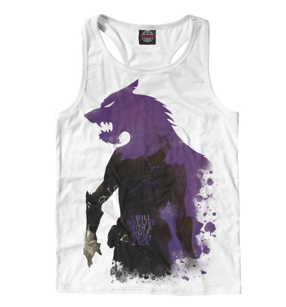 Мужская майка-борцовка с изображением Dragon Age цвета Белый