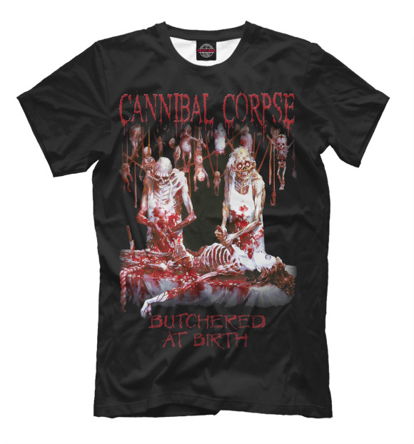 Мужская футболка с изображением Cannibal Corpse цвета Черный