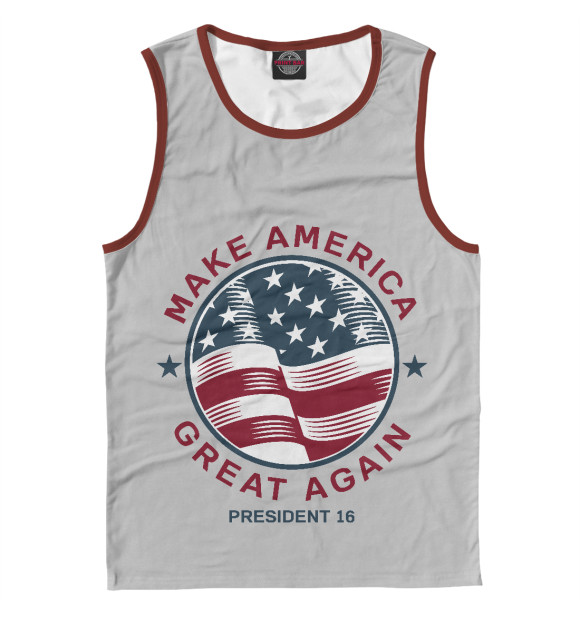 Майка для мальчика с изображением Make America Great Again цвета Белый