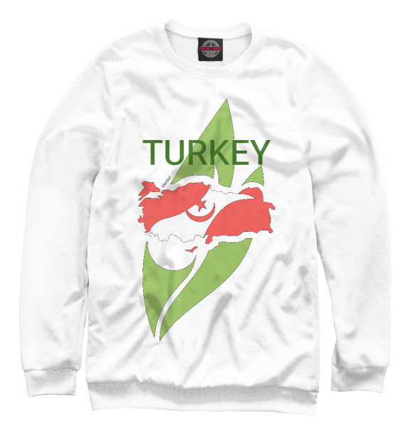 Свитшот для мальчиков с изображением Turkey цвета Белый