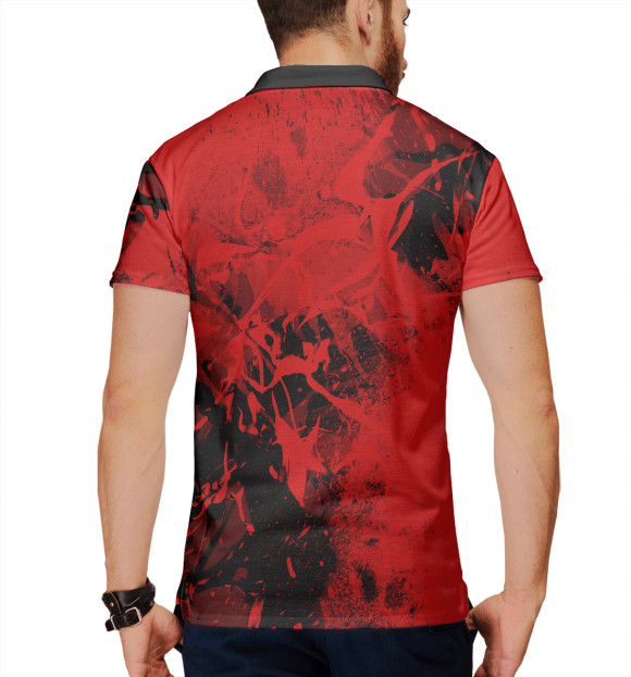 Мужское поло с изображением RUST GAME цвета Белый