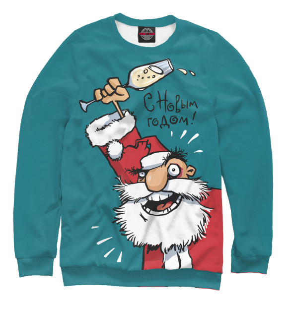 Женский свитшот с изображением С Новым годом! цвета Белый