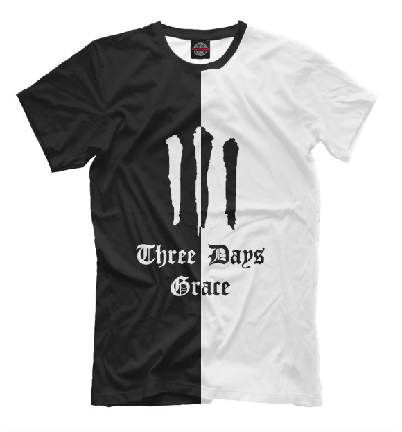 Мужская футболка с изображением Three Days Grace цвета Черный