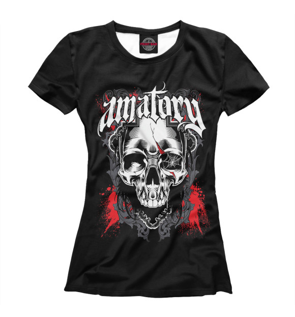 Футболка для девочек с изображением Amatory цвета Белый