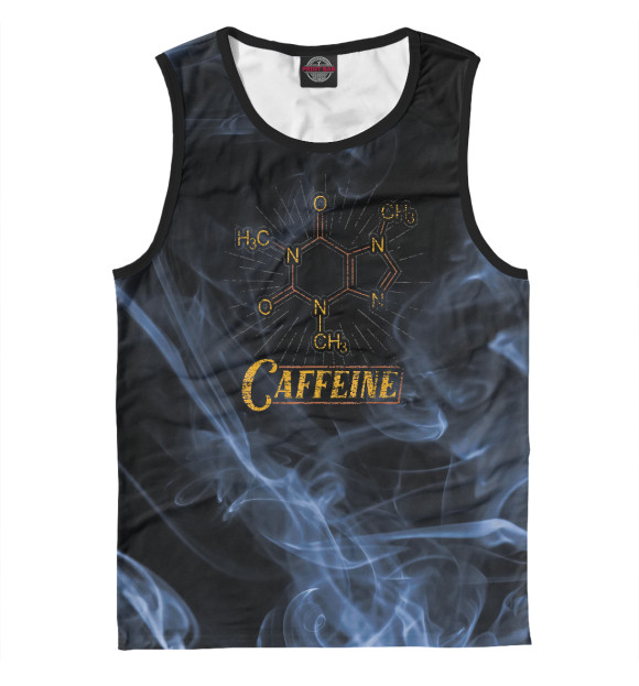 Мужская майка с изображением Coffee Science Chemist цвета Белый