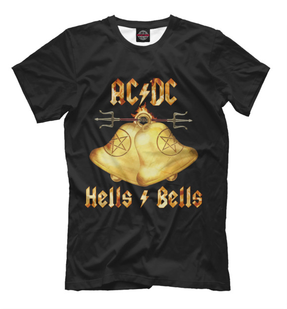 Мужская футболка с изображением AC/DC цвета Черный