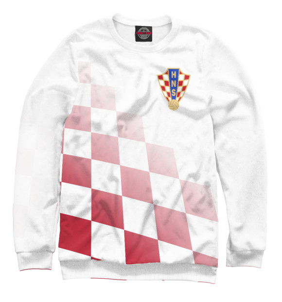 Мужской свитшот с изображением Хорватия цвета Белый
