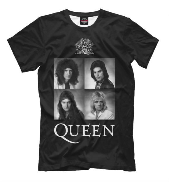 Футболка для мальчиков с изображением Queen цвета Черный
