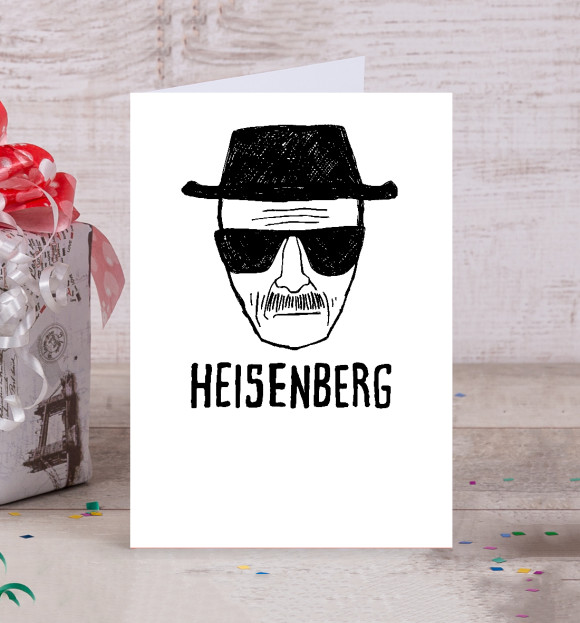 Открытка с изображением Heisenberg цвета Белый