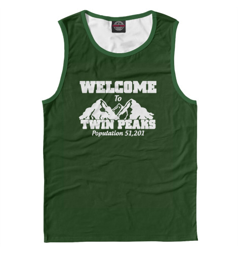 

Майки Print Bar, Белый, Welcome to Twin Peaks