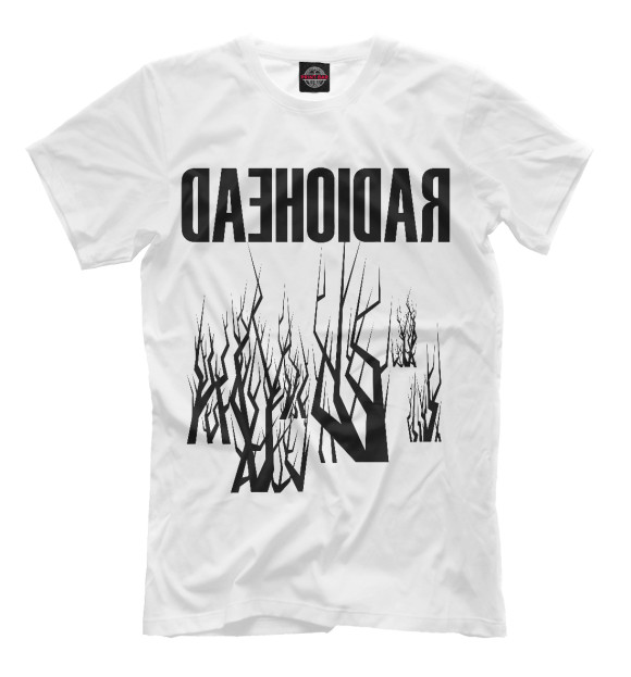 Мужская футболка с изображением Radiohead цвета Молочно-белый