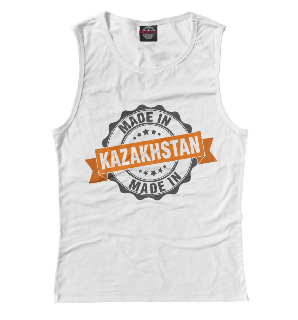 Майка для девочки с изображением Made in Kazakhstan цвета Белый