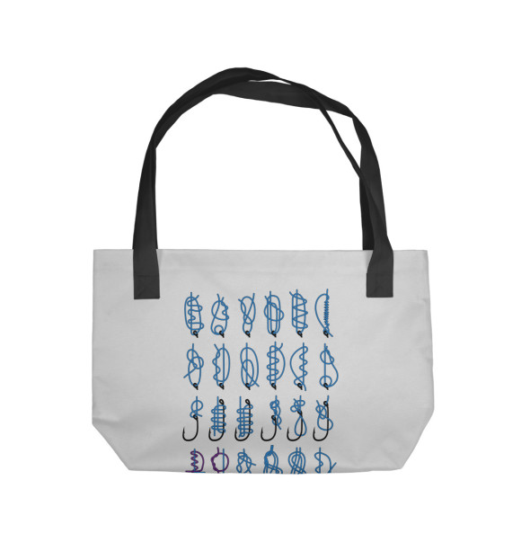 Пляжная сумка с изображением Рыбацкие узлы цвета 