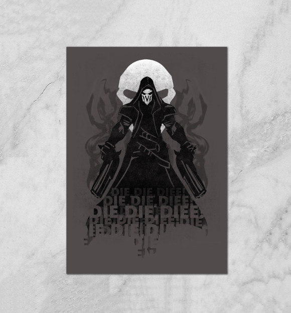 Плакат с изображением Reaper цвета Белый