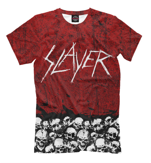 Мужская футболка с изображением Slayer Red цвета Темно-бордовый