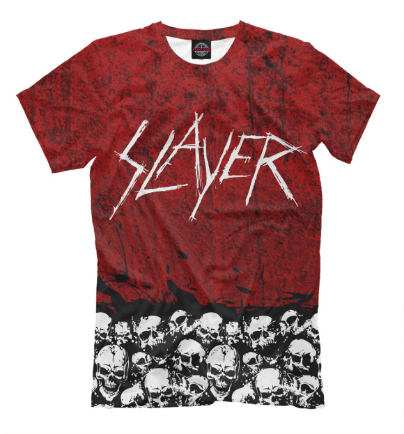 Футболка для мальчиков с изображением Slayer Red цвета Темно-бордовый