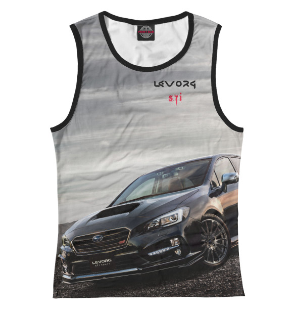 Женская майка с изображением Subaru Levorg цвета Белый