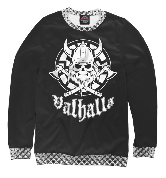 Женский свитшот с изображением Valhalla цвета Белый
