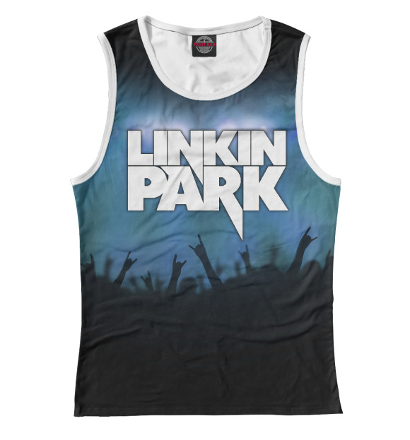 Майка для девочки с изображением Linkin Park цвета Белый