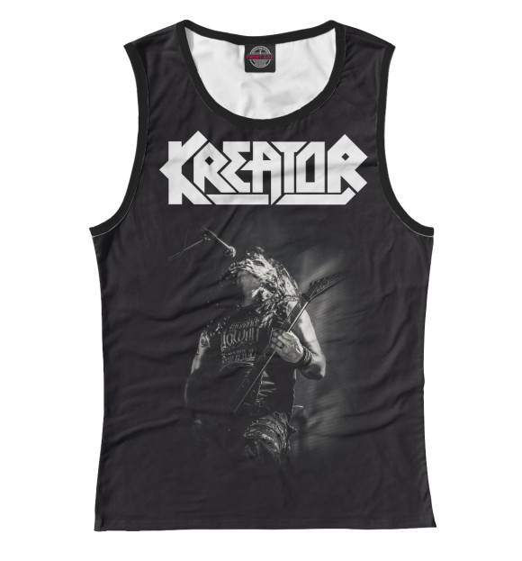 Майка для девочки с притом Mille Petrozza цвета Белый Майка для девочки с изображением Mille Petrozza цвета Белый