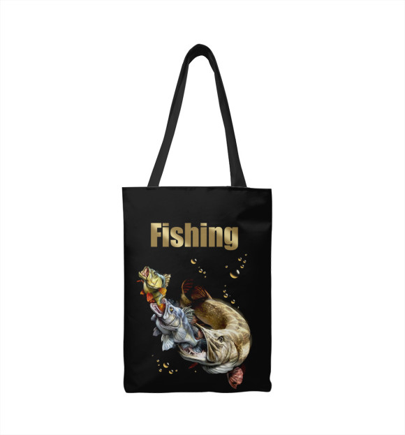 Сумка-шоппер с изображением Fishing цвета 