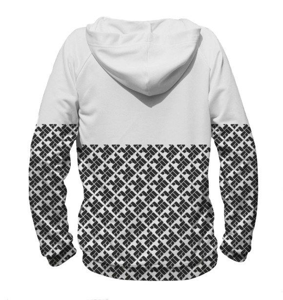 Мужское худи с изображением ОУ74 цвета Белый