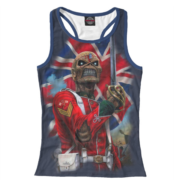 Женская майка-борцовка с изображением Мертвый солдат цвета Белый