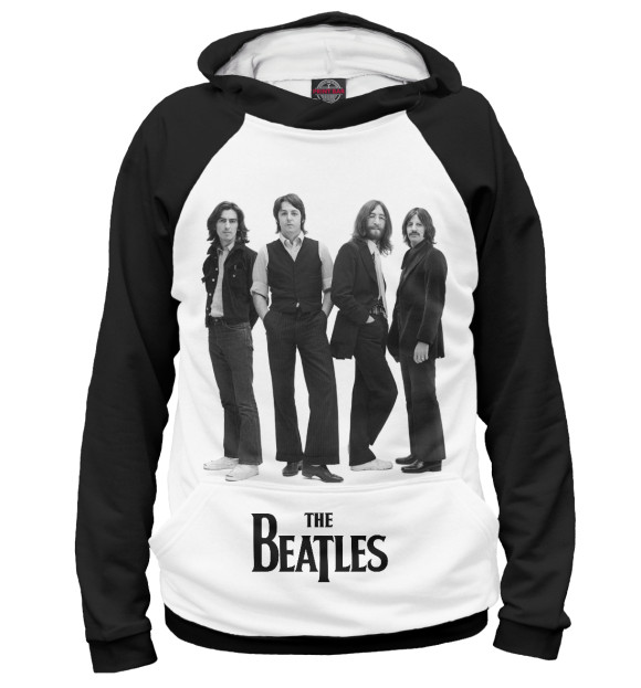 Худи для девочки с изображением The Beatles цвета Белый