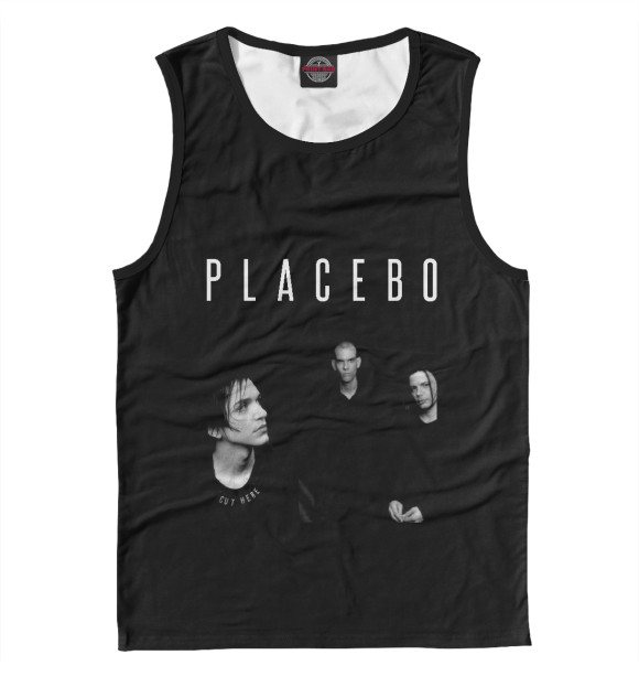Майка для мальчика с притом Placebo band цвета Белый Майка для мальчика с изображением Placebo band цвета Белый